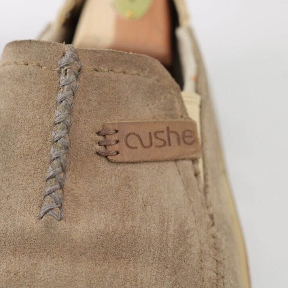 Cushe Mens Surf Slipper Shoe Size 9 Tan Leather Slip On Sneaker Minimalist - Picture 4 of 12